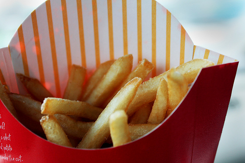 mcdonald's french fries half eaten