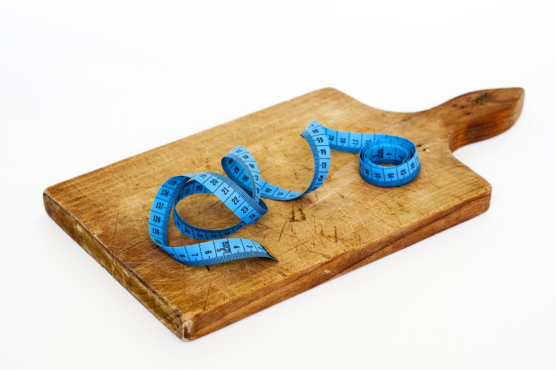 cutting board with tape measure