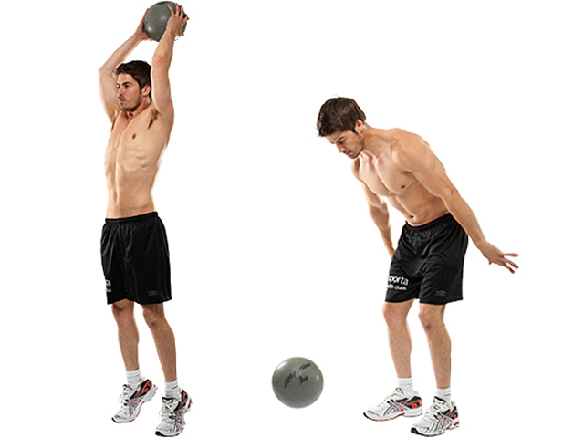 cardio exercises for men medicine ball slams